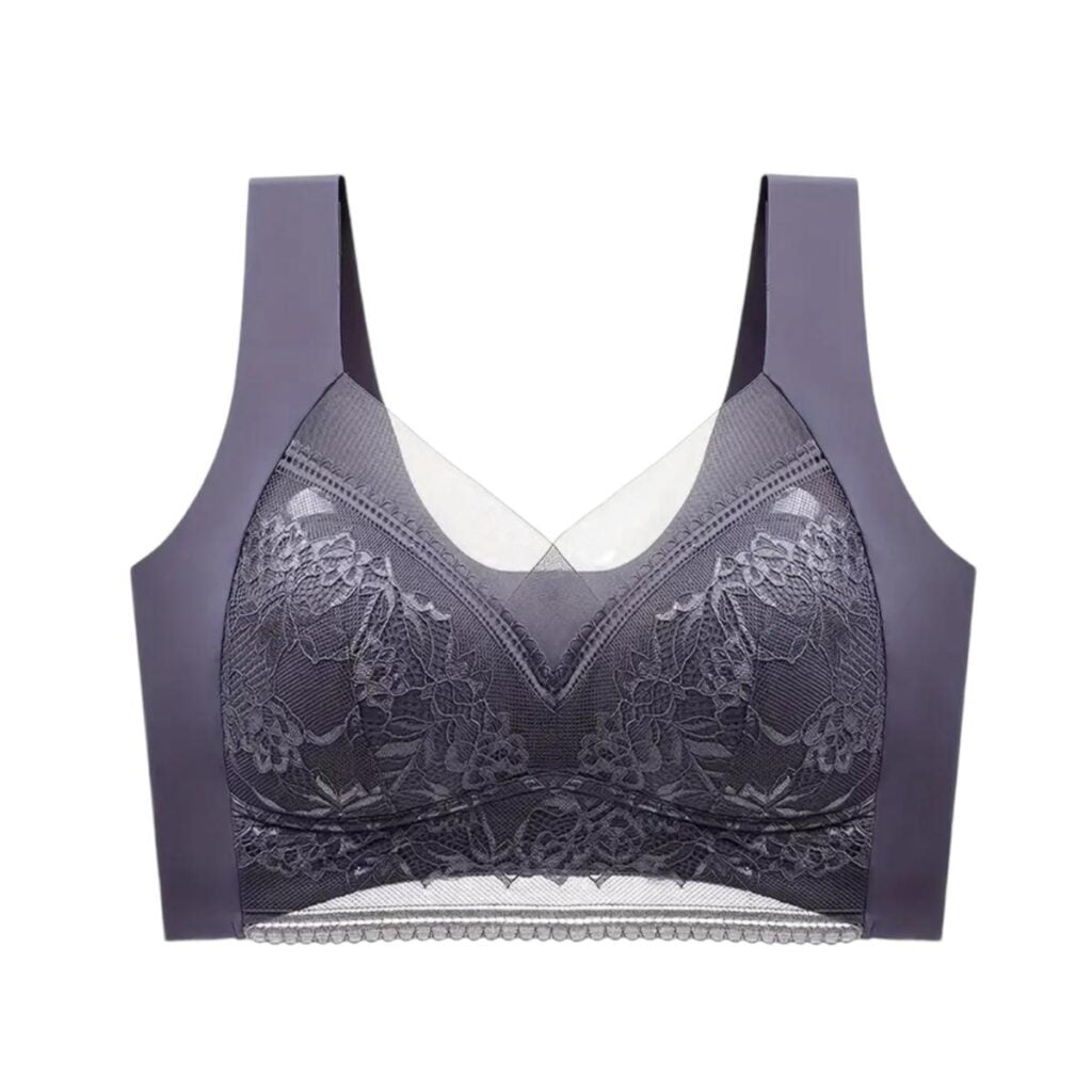 3pcs Solid Floral Lace Wireless Tank Bra.
