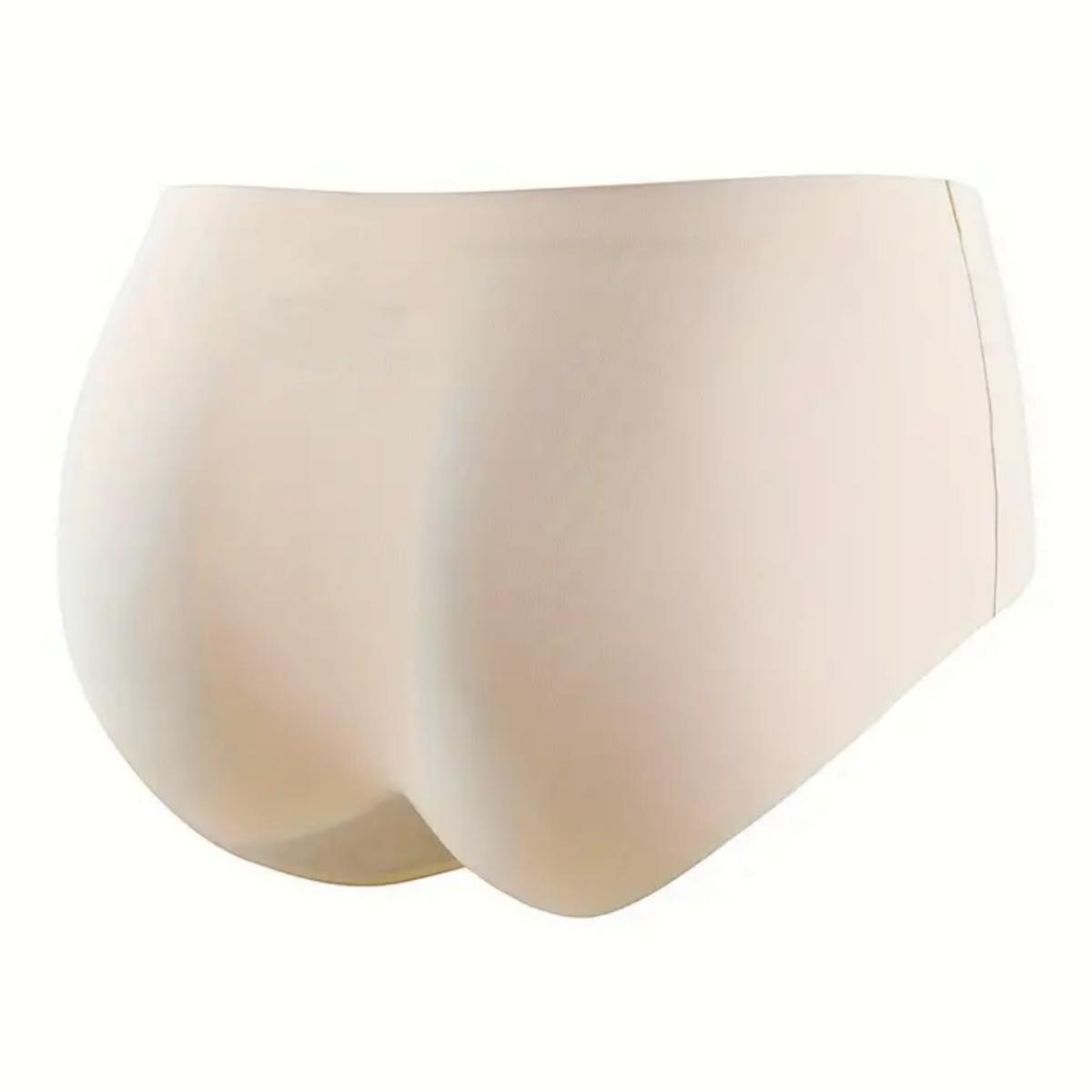 3pcs Seamless Solid Briefs, Comfy & Breathable Stretchy Intimates Panties.
