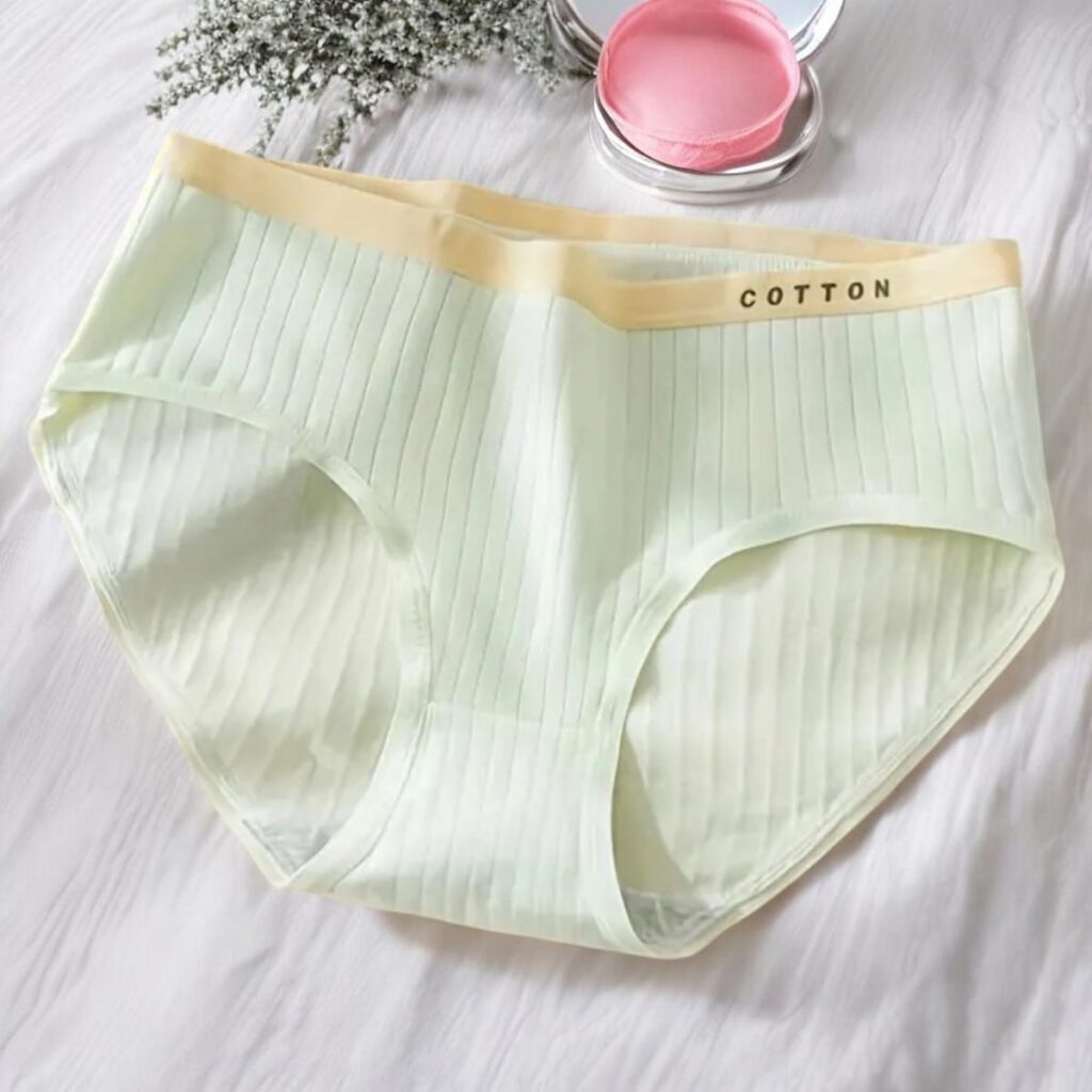 3pcs Elegant Ribbed Briefs Stretchy Women’s Underwear.