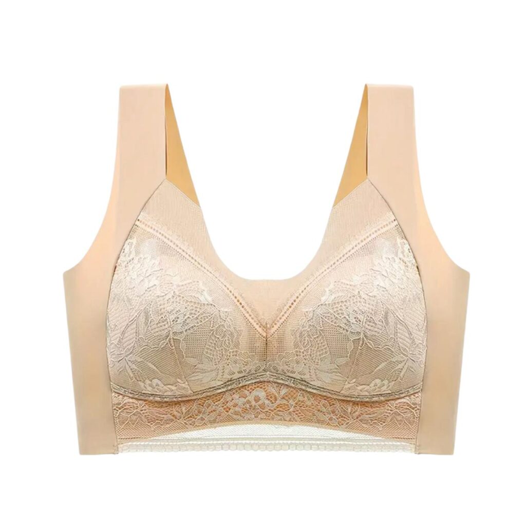 3pcs Solid Floral Lace Wireless Tank Bra.