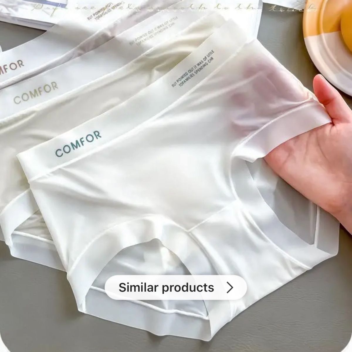 3pcs Comfortable seamless ice silk Underwear.